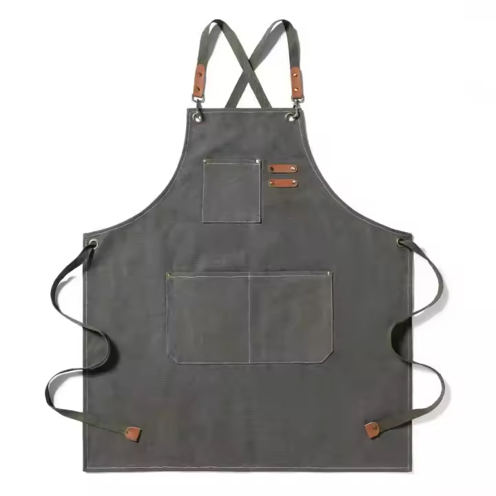 Delantal De Lona Moda Para Mujer Uso Doméstico Jardín Trabajo Restaurante Material Resistente Tela Knit Origen China - 1
