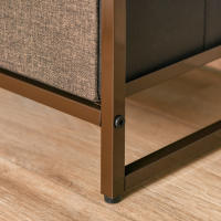 HOMCOM Cómoda con 4 Cajones de Tela Plegables, Cómoda para Dormitorio Estrecha con Marco Metálico, Cajonera para Espacios Pequeños, Sala de Estar, Vestidor, Baño, Multicolor - details 3
