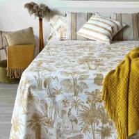 Juego de Sábanas Alo Home 100& Algodón - Estampado Toile de Jouy Oro Selva- Cama 90/135/150 cm+ Funda Almohada - details 2