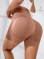 Shorts De Yoga Para Mujer De Alta Cintura Absorbente De Sudor Veraniego Levantador De Caderas Deporte Quick Dry Activewear - details 31
