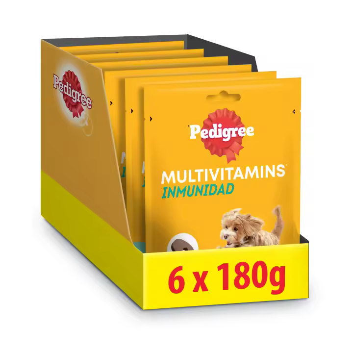 Pedigree Multivitamins Snacks Masticables Suaves para Immunidad (6 x 180 g) - 1