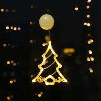 Lámpara Colgante De Navidad LED Con Luces De Navidad En Forma De Campana Hombre De Nieve Estrella Decoración Para Ventanas Y Hogar Piloto Incluido - details 6