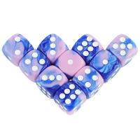 12mm D6 Acrílico Dados Mini 6 Cara Dos Colores Esquina Redondeada Juego De Mesa Accesorios Para Club Fiesta DND RPG Barra - details 8