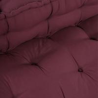 Cojín para sofá de palets con respaldo de tela roja - details 4