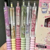 Set De 6 Bolígrafos Gel Kawaii Cartoon 0.5mm Tinta Negra Secado Rápido Escritura Suave Y Elegante Suministros De Oficina Y Estudio Regalo Para Estudiantes - details 1