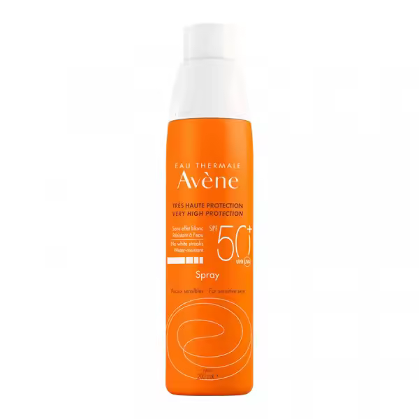 Protector Solar Spray SPF50+ Avène - Alta Protección Solar - Hidratación Duradera - 1