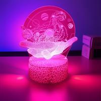 Lámpara Nocturna LED 3D Ilusión Sistema Solar Nueve Planetas Lava Cambio De Color Regalo Para Niños Decoración De Habitación Luz De Mesa - details 4