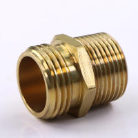Adaptador De Cabeza Hexagonal De Latón Para Jardín 3/4" NPT a BSP Conector De Agua Para Riego Extensor De Tubería De Cobre - details 2