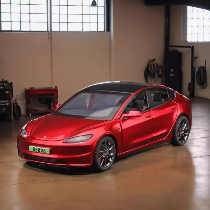 Nueva 2024 Modelo 1:32 Para TESLA Model 3 Coche De Juguete De Aleación Con Sonido Y Luz Vehículo De Metal De Escala 1:32 Para Juegos De Niños - 1