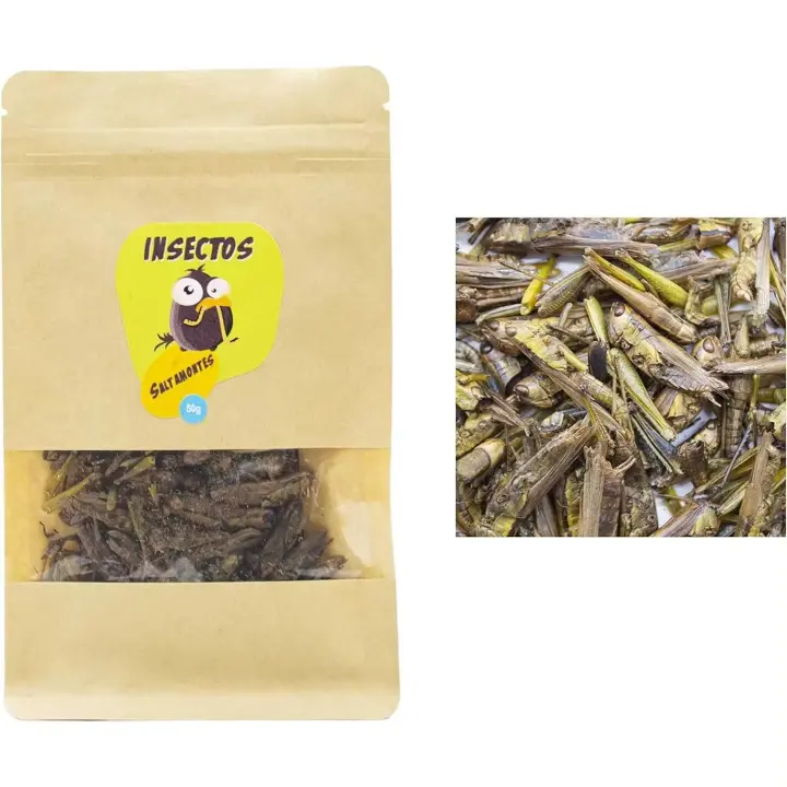 Finca Casarejo - Saltamontes Secos Deshidratados para Aves - Alimento Complementario - Proteínas para Peces de Estanque, Reptiles, Tortugas y Aves - 300 G - 1