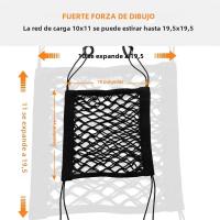 Red De Carga Para Motocicleta Doble Capa De Alta Elasticidad Red De Bungee Para Almacenamiento De Casco 10"X11" Con Gancho Red De Equipaje - details 5