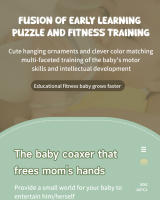 Alfombra De Actividad Para Bebés Multifuncional Con Juego De Rompecabezas Y Espacio De Juego Educativo Para Infantes Material Suave Diseño De Dibujos Animados Regalo Ideal Para Edad 0-1 Años - details 2