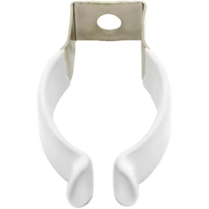 Juego de 20 soportes para tubos de luz U & A Clips de pared blanco, plástico, blanco, paquete de 20 - 1