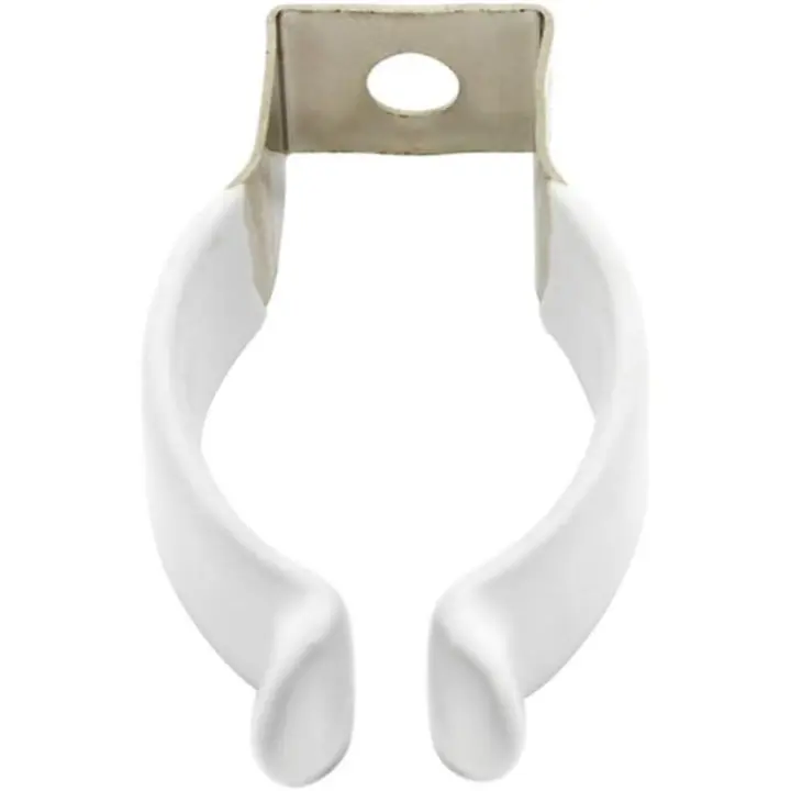 Juego de 20 soportes para tubos de luz U & A Clips de pared blanco, plástico, blanco, paquete de 20 - 1