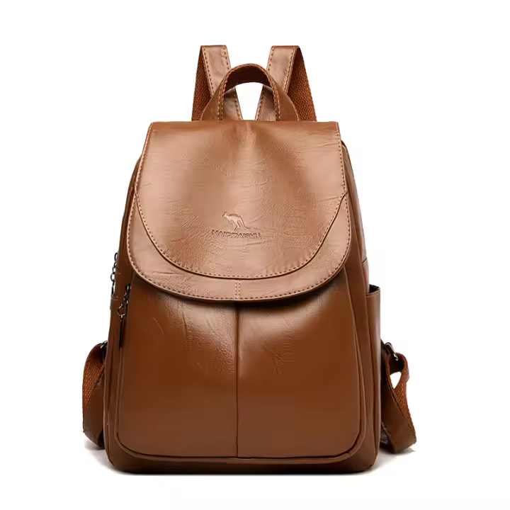 Mochila De Cuero Suave Antirrobo Para Mujer Bolso De Hombro Vintage Gran Capacidad Para Viaje Escuela Bolsa De Mano Para Chicas - 1