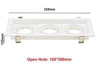 2/4pcs Negro/Blanco Cuadrado Inserción Aluminio Hierro Luz LED Tapa GU10MR16 Soporte De Bombilla Spot Luz Bajo Fijación Fixture - details 9