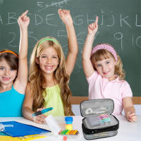 Estuche De Lienzo Para Lápices Con 5 Compartimentos Gran Capacidad Para Niñas Y Niños Estuche Aesthetic De Estación Para Escuela - details 7