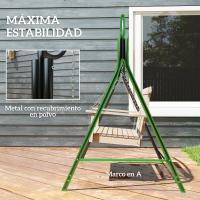 Outsunny Soporte para Columpio de Metal Estructura de Columpio Resistente con Patas en Forma de A Carga 220 kg para Jardín Parque Patio Porche 172x126x170 cm Bronce - details 4