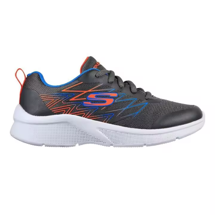 Zapatilla Skechers Microspec- Quick Gris Naranja - 1