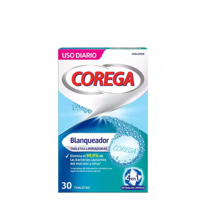 Corega blanqueador 30 tabletas - 1