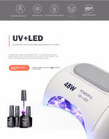 Secador De Uñas Profesional IBelieve Con Lámpara UV+LED Doble Chip 48W Secado Rápido Timer Varnish Solidify Manicure Luz - details 3