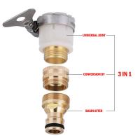 Adaptador De Grifo Universal Para Tubo De Jardín 15-23mm Conector De Agua Herramientas De Riego Material Aleación De Aluminio Pintura De Cobre - details 4