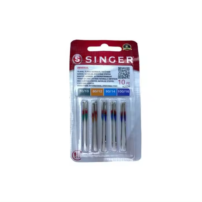 Estuche con 10 Agujas Singer Variadas Nº70, Nº80, Nº90 y Nº100 para Máquinas de Coser - Pack 2020 - 1