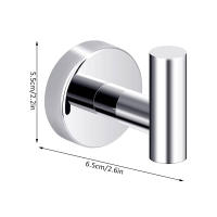 2Pcs Ganchos De Toalla Pulidos Para Baño Y Cocina Acero Inoxidable Soporte De Pared Con Tornillos Para Ropa Y Delantales Accesorios De Baño Y Cocina - details 9