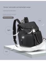 Nueva Mochila de Material de Nailon Para Mujer, Mochila Informal de gran capacidad a la moda, Mochila Escolar Japonesa impermeable con Cordón - details 4