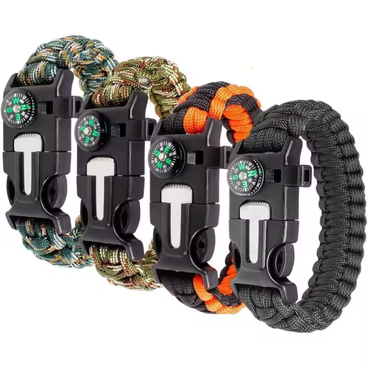 Pulsera de supervivencia Brújula Kit de supervivencia multifunción Pulsera Cuerda de paracaídas Pulsera de supervivencia Pulsera militar de supervivencia al aire libre Pulsera de supervivencia para senderismo Camping Actividades al aire libre - 1