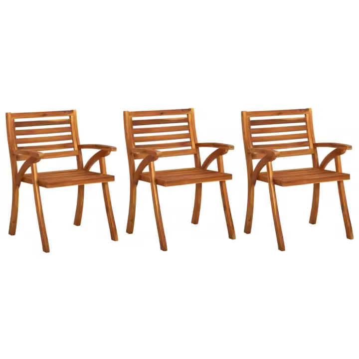 vidaXL Sillas de jardín madera maciza de acacia Set de 2/3/4/6/8 - 1