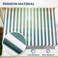 Outsunny Brazo Ajustable Toldo Abrazadera Toldo 200x150 cm Altura Ajustable Protección Solar Brazo Ajustable Manivela Balcón Alu Verde y Blanco - details 2
