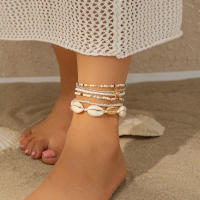 Ingemark 6Pcs/Set Pulseras De Cuentas Boho Para Mujer Anillo De Tobillo Elástico Con Colgante De Estrella De Kpop Joyería De Playa Verano Regalo Geométrico - details 1