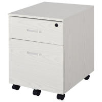 Vinsetto Archivador Móvil para Archivos A4 con Ruedas Gabinete de Archivos Suspendidos con 2 Cajones y Cerradura 40x45x55,6 cm - details 0