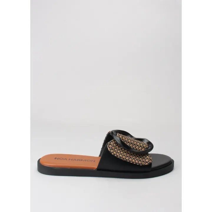 mule hebilla negro  rafia marron NOA HARMON - 1