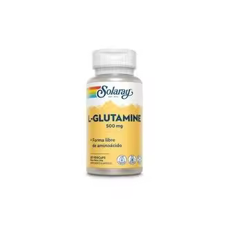 Solaray L-Glutamine 50 cápsulas vegetales de 500mg  - 1