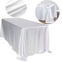 Mantel De Satén Rectangular Para Boda Fiesta De Cumpleaños Baño De Marea Navidad Decoración De Banquete Y Comedor En Casa Color Blanco - details 4