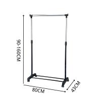 Home Solazzia - Perchero de Pie con Ruedas, Acero Inoxidable, 80x43x 90 a 160 cm, Perchero de Ropa Burro, Estructura Metalica Extensible, Organizador de Perchas y Ropa - details 1
