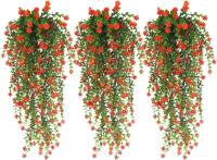 3pcs Plantas Colgantes Artificiales Hoja De Eucalipto Falsa Verdeza Vino De Plástico Resistente Al UV Para Exteriores Decoración De Fiesta - details 11
