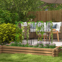 Outsunny Juego de 4 Enrejados de Jardín Soportes para Enredaderas de Acero para Plantas Trepadoras y Decoración Exterior Patio Terraza 40x106 cm Negro - details 1