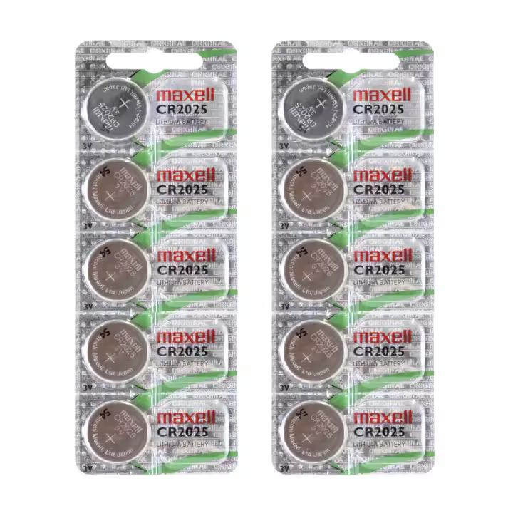 Maxell 10x Pilas de Botón, Batería Original Litio CR2025 CR2032 Blister, Alto Rendimiento, NO Mercurio, Variedad, Relojes, Juguetes, Báscula, NO Recargables - 1