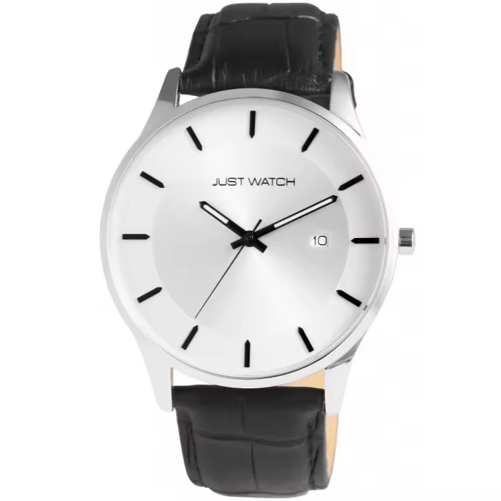 Reloj Just® Hombre com Bracelete em Pele Genuína - 1