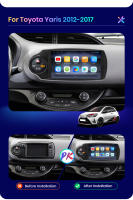 AWESAFE inalámbrico CarPlay Android Auto Radio para Toyota Yaris 2012 2013 2014 2015 2016 2017  coche reproductor multimedia GPS 2 din autoradio volante controles RDS Bluetooth - details 2