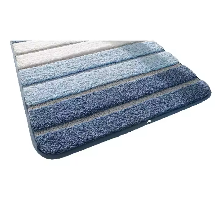 Alfubra de baño 40x60 cm Alfombra de baño Antideslizante Super Absorbente de Agua, Lavable a Máquina, Alfubra de Microfibre absorbing PARA EL Piso del Baño, Azul - 1