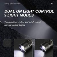 Linterna LED Potente 1000W Recargable Tipo-C 15000mah Para Camping Lanterna De Zoom 9000M Con Salida De Luz De Punto Fijo Resistente Al Agua Y Choque - details 29