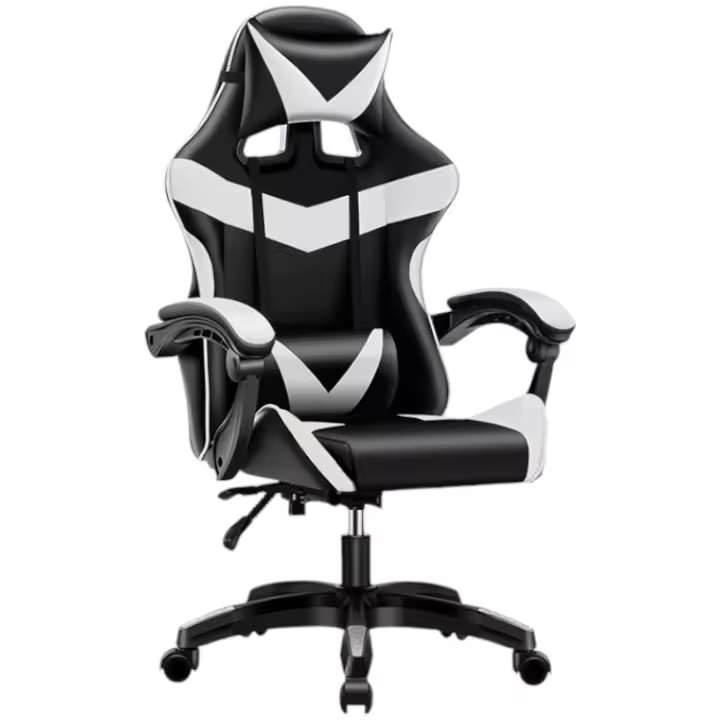 Silla Gaming para Escritorio, Oficina y Juegos Online Giratoria. Silla Cómoda de Altura Ajustable para Gaming ergonómica, de piel sintética.Silla racing de gaming videojuegos y de oficina. Es ergonómica y con diseño moderno (S001 7499 8499 Flash D7) - 1