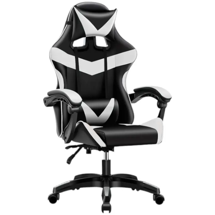 Silla Gaming para Escritorio, Oficina y Juegos Online Giratoria. Silla Cómoda de Altura Ajustable para Gaming ergonómica, de piel sintética.Silla racing de gaming videojuegos y de oficina. Es ergonómica y con diseño moderno (S001 7499 8499 Flash D7) - 1
