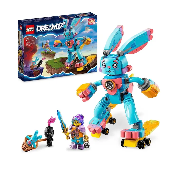 LEGO 71453 DREAMZzz Izzie y el Conejo Bunchu, Juguete de Construcción, Figura de Conejo con Patines, se Puede Construir de 2 Modos Diferentes - 1