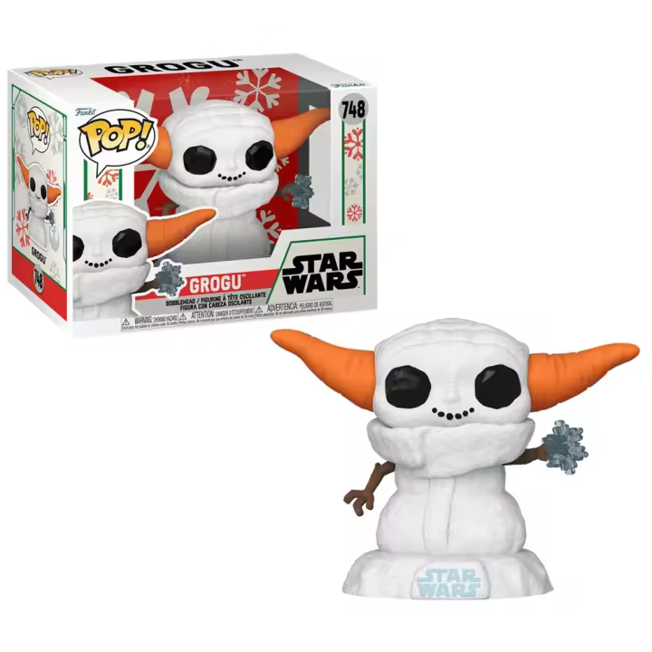 FUNKO POP! STAR WARS – GROGU MUÑECO DE NIEVE, 80011, Nº748, PRODUCTO CON LICENCIA OFICIAL - 1