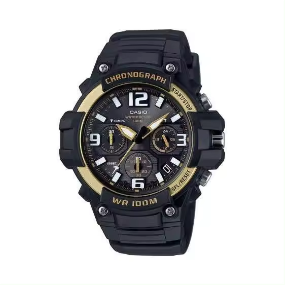 reloj deportivo hombre CASIO MCW-100H-9A2 Pantalla de Neón Cronómetro 100M correa de goma - 1